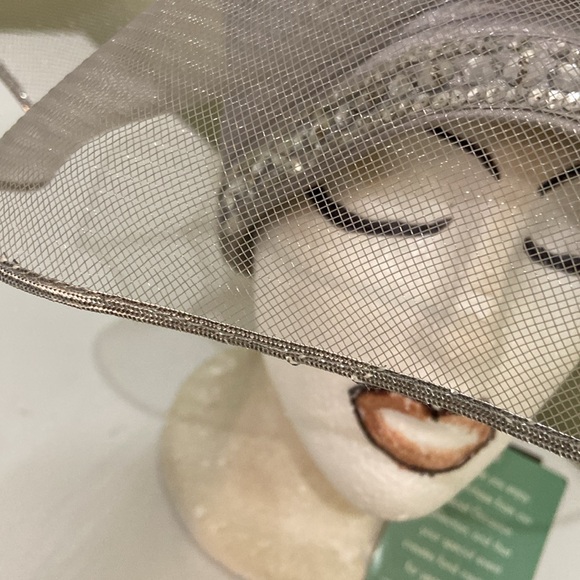 Stunning Silver Church Dress Hat by Whittall & Shon
